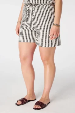 Short bouclé avec imprimé