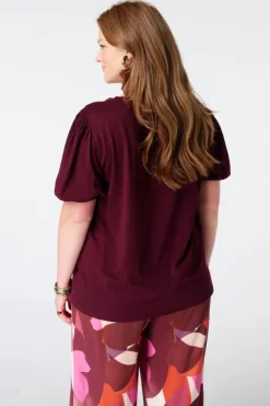 Top avec manches bouffantes
