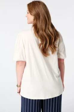 Top avec manches bouffantes