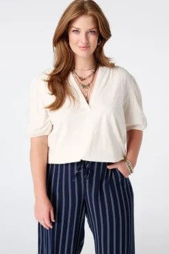 Top avec manches bouffantes
