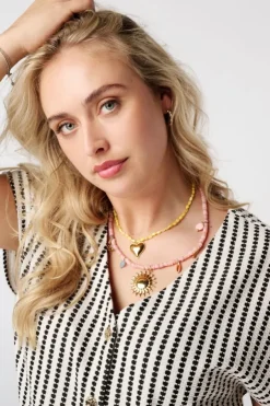 Top bouclé avec imprimé