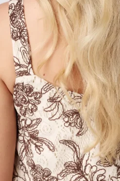 Top crochet avec imprimé floral