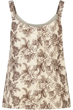 Top crochet avec imprimé floral