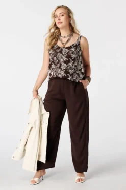 Top crochet avec imprimé floral