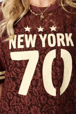 Top en dentelle style jersey