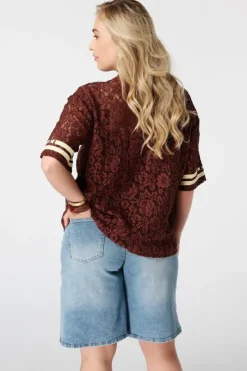 Top en dentelle style jersey
