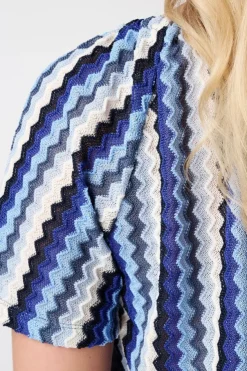 Top à imprimé zigzag