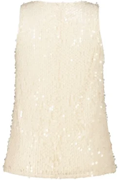 Top à paillettes sans manches