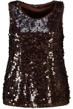 Top à paillettes sans manches