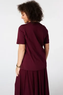 T shirt avec illustration en dentelle