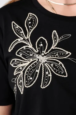T shirt avec perles