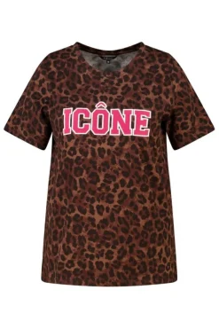 T-shirt à imprimé animalier