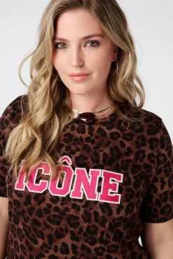 T-shirt à imprimé animalier