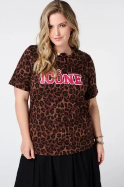 T-shirt à imprimé animalier