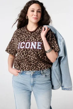 T-shirt à imprimé animalier