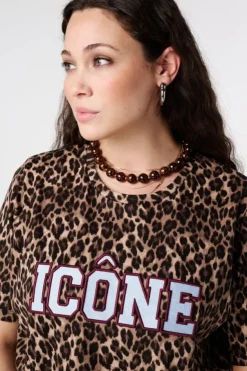 T-shirt à imprimé animalier