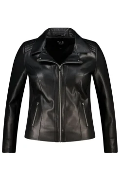 Veste de style motard en similicuir
