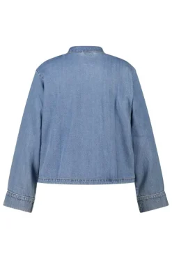 Veste en jean avec cordons à nouer