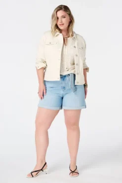 Veste en jean avec fermeture à boutons