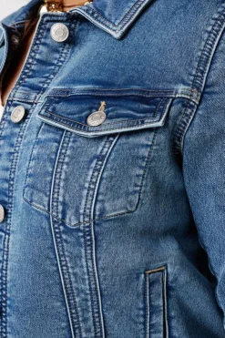 Veste en jean avec fermeture à boutons