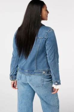 Veste en jean avec fermeture à boutons