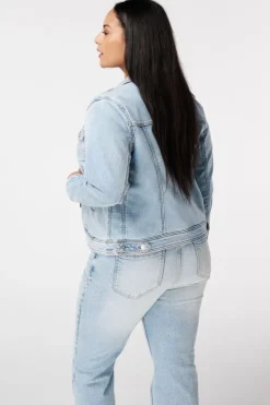 Veste en jean avec fermeture à boutons