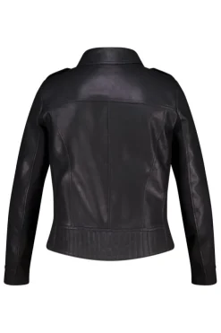 Veste en similicuir avec détails argentés